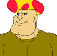 black_eyes closed_mouth mario mega_mushroom_(user) mushroom smiley_face subvariant:mexiaryan variant:meximutt white_skin yellow_shirt // 886x872 // 13.6KB