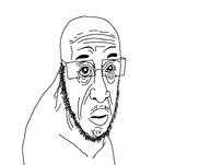 bald eyebrows glasses lips looking_at_you nose nuvariant sad stibble variant:begjak variant:unknown white_background white_skin wrinkles // 1507x1187 // 75.7KB