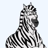 animal ear glasses series:animaljaks smile smug soyjak variant:smugjak zebra // 600x600 // 103.8KB