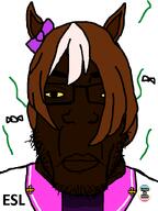 animal_ears anime badge bowtie brown_skin bug esl fly hair love_is_love map_(pedophile) nigger pedophile series:esl_pedo_league stink_lines subvariant:chudplier uma_musume variant:markiplier_soyjak yellow_sclera // 600x800 // 30.6KB