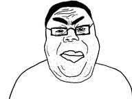 angry chud closed_mouth glasses hair meta:tagme soyjak stubble thick_eyebrows variant:alicia variant:chudjak // 800x600 // 129.7KB
