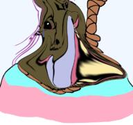 bloodshot_eyes brown_troonjak crying open_mouth rope soyjak suicide tongue transparent_background trend:slopjak variant:bernd // 768x719 // 257.8KB