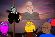 ack angry arch_linux armor awkward badge balloon bandana blood bloodshot_eyes brown_skin clothes cloud cockroach cross crucifix dog_ear epstein epx7fclhdrp_(namefag) gill_koyim_(namefag) glasses hair idf irl_background janny jeffrey_epstein larp legionary low_effort machete map_(pedophile) pedophile quote_(user) rope shirts smile suit sunglasses swanick_(user) variant:epsteinjak variant:gapejak variant:soyak white_hair yellow_skin // 650x433 // 239.2KB