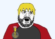 award badge chicken_jockey clothes hair jack_black minecraft_movie nate open_mouth soot_colors stubble variant:flint_and_steel // 900x635 // 49.6KB