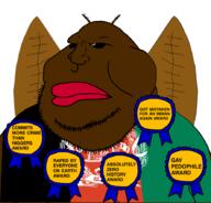 afghanistan animal arabic_text award black_skin bug closed_mouth cockroach earth fat flag hair history india indian nigger obese pashtun pedophile roach soyjak stubble text variant:meximutt // 888x849 // 209.2KB