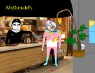 4soyjaks arm blood bloodshot_eyes clothes full_body glasses hair hand hanging hat holding_object irl_background leg mcdonalds mustache neovagina open_mouth purple_hair rope smile smug soyjak stubble subvariant:wholesome_soyjak sun text tranny variant:bernd variant:chudjak variant:gapejak variant:soyak // 4471x3435 // 4.2MB