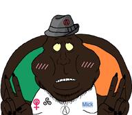ahegao ass atheism biting_lip black_skin blush celtic celtic_cross clothes excited eyelashes fedora feminism flag:ireland front hat huge_ass ireland lips lipstick looking_up meximutt mexishart mick_(namefag) nails nigger obese peace_sign saliva subvariant:mexiwhore teeth thong tongue variant:meximutt yellow_sclera // 1043x914 // 171.5KB