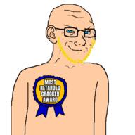 aryan award blond blue_eyes cracker eyes_like_the_o-o-cean most_retarded_nigger_award opposite smile smirk smug text variant:soyak white_skin yellow_hair // 1628x1628 // 341.0KB
