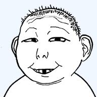 big_eyes child ear fat hair kid looking_at_you missing_teeth series:kidjaks smile subvariant:kevin variant:kuzjak // 592x593 // 12.0KB