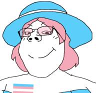 clothes flag:transgender_pride_flag glasses hair hat looking_at_you smile subvariant:gapejak_female transgender_flag transgirl variant:gapejak // 940x912 // 76.6KB