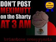 brap brown brown_skin creepypasta creepypasta_video flag:mexico mexiaryan mexico meximutt obsessed satoko_houjou(namefag) scary series:brimstone_creepypastas trans trend:aryan vantablack white_skin // 320x240, 255.5s // 6.6MB