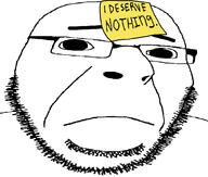 glasses sad soyjak sticky_note stubble subvariant:medicated_cobson variant:cobson // 1000x849 // 53.4KB