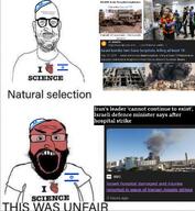 angry beard clothes flag:israel gaza glasses happy hat heart i_heart iran israel judaism kike kike_nose kippah natural_selection smile stubble variant:markiplier_soyjak variant:microplasticsjak // 1080x1170 // 1.2MB