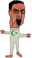 arab bloodshot_eyes body clothes crying glasses hair islam muslims star_and_crescent transparent_background variant:chudjak // 914x1645 // 46.5KB