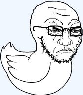 angry animal bald closed_mouth duck frown glasses meta:tagme punisher_face series:animaljaks series:fusionjaks soyjak stubble subvariant:smugquack transparent_background variant:soyak wrinkles // 627x716 // 14.3KB