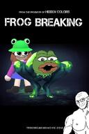 amphibian brown_hair buck_breaking buff ear female frog froge full_body glasses irl movie nas:pepe open_mouth pepe_the_frog poster sex sitting soyjak stubble tariq_nasheed variant:cobson variant:soyak // 718x1080 // 341.6KB