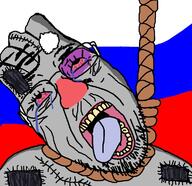 BRIMMIEST_COMMENTS_SECTION☣️☣️☣️_DO_NOT_ENTER☣️☣️☣️ bloodshot_eyes crying flag glasses hanging meta:tagme open_mouth rope russia stubble suicide tongue tranny variant:bernd vatnik yellow_teeth // 767x742 // 421.1KB