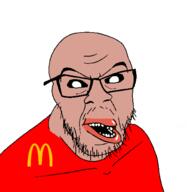 black_sclera clothes mcdonalds mutt red_shirt variant:feraljak // 1500x1500 // 115.7KB