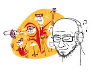 closed_eyes closed_mouth drawfag drawing drawn_background glasses guitar headphones multiple_soyjaks musician oekaki stubble trumpet variant:soyak variant:unknown // 2222x1713 // 334.5KB