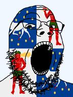 animal clothes club country county elk flag flag:norbotten glasses hair holding_club holding_object norrbotten open_mouth red_skin soyjak star_(symbol) stubble sweden teeth transparent_background variant:gapejak wildman // 600x800 // 98.2KB