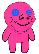 baby bald button button_eyes deformed doll doll_(user) full_body mouth_closed no_glasses no_stubble pink_skin sewn smile subvariant:jacobson variant:a24_slowburn_soyjak // 600x825 // 21.8KB