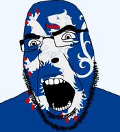 angry animal country county flag flag:halland glasses hair halland lion looking_to_the_left open_mouth soyjak stubble sweden teeth thick_eyebrows tongue transparent_background variant:cobson // 721x789 // 119.1KB