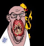 angry animal british ceredigion distorted ear flag flag:ceredigon flower glasses hair irl lion open_mouth plant rotten_teeth soyjak stubble teeth united_kingdom variant:feraljak wales white_skin yellow_teeth you_were_one_i_ker // 1048x1081 // 321.5KB