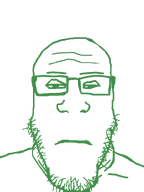 closed_mouth glasses green half_closed_eyes subvariant:neutralplier transparent_background transparent_skin variant:markiplier_soyjak // 600x800 // 14.4KB