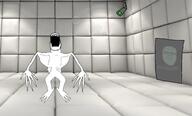 adventure_thread camera doctor dr_soyberg fingerboy full_body glasses green_skin open_mouth padded_cell soysylum subvariant:fingerboy variant:a24_slowburn_soyjak // 1501x906 // 1.0MB