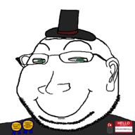 award gentleman green_eyes handkerchief happy hello_my_name_is_(sticker) ibis_paint_x jolly looking_at_you pocket subvariant:massjak top_hat tvrkicwvrriorforyuo variant:gapejak // 1200x1200 // 295.5KB