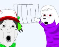 background cage cave_story open_mouth pointing quote_(cave_story) rabbit robot soyjak variant:two_pointing_soyjaks // 750x593 // 44.2KB