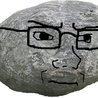 closed_mouth frown glasses irritated looking_to_the_right objectsoy rock soyjak stubble subvariant:soyak_(irritated) transparent_background variant:soyak // 900x480 // 446.4KB