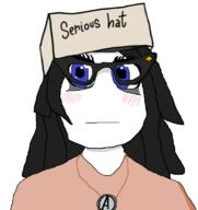 avengers closed_mouth clothes glasses hair hat necklace serious_hat variant:soytan // 725x768 // 119.9KB