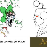 4chan angry anime antenna arm bloodshot_eyes chad clothes crying full_body glasses go_back green_hair hair hand leg nordic_chad open_mouth reddit snoo soyjak stubble text tshirt variant:soyak yotsoyba // 3400x2300 // 286.0KB