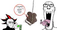 chain food fork glasses hand ice_cream iq knife lever mickey_mouse nonsense retarded rope stubble teeth text tongue upset variant:feraljak variant:soyak // 1046x553 // 120.7KB