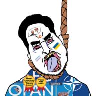 Vladmir_putin angry award balding countrywar death dog drew_pavlou fat flag:nato flag:transgender_pride_flag flag:ukraine furry glasses hanging nafo norwood obese obsession oink reddit rent_free rope serious stare suicide tranny transgender_flag ukraine variant:pavloujak zoophile // 1164x1164 // 520.3KB