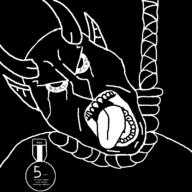 ack angry award black_skin bloodshot_eyes dead demon doxbin ear hanging horn noose open_mouth rope sharp_teeth soyjak suicide tongue variant:bernd // 800x800 // 52.8KB