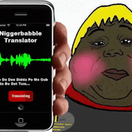 animated aryan_beast black_skin blush ext=gif hand meta:ai_generated nigger phone speaking subvariant:hunky_twink_sex_machine variant:alicia // 400x260 // 2.8MB