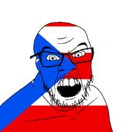 angry country flag glasses jacksepticeye looking_at_you mustache open_mouth puerto_rico soyjak stubble teeth variant:feraljak youtube // 1500x1500 // 28.1KB