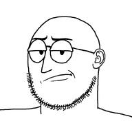 closed_mouth disappointed ear frown glasses soyjak stubble unhappy variant:weirdpenis // 900x900 // 15.8KB