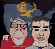 2soyjaks arm chud_troon_alliance closed_mouth friendship glasses hair hand hearts_of_iron smile subvariant:chudjak_front tno variant:bernd variant:chudjak video_game white_skin // 640x568 // 420.9KB