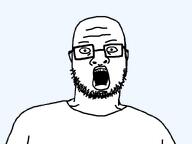 clothes glasses nigger_lips open_mouth redraw soyjak stubble template variant:skajyosjak white_shirt white_skin // 800x600 // 10.2KB