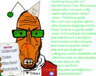 anti_froot ban bloodshot_eyes coaxed_into_a_snafu cunny discord froot goofy greentext holding_phone i_love phone showing_something silly_hat subvariant:euromutt variant:markiplier_soyjak // 1000x797 // 167.1KB