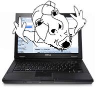 arm breaking_the_4th_wall dell dell_laptop dell_latitude dell_latitude_e7270 glasses glasses_askew hand hands_up keyboard laptop lips looking_at_you mustache open_mouth soybooru soyjak stubble tag text variant:fisheyejak // 1023x942 // 176.5KB