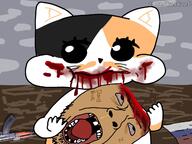 :3 ack ak-47 animal arm autism background blood booger cat cute dead death feline firearm flag:russia gun hakurei_reimu head mouth nose open_mouth rifle russia tattoo teeth tongue variant:bernd z_(russian_symbol) // 1280x960 // 139.7KB