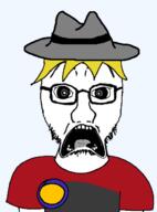 clothes front_facing nate scared soyjak stubble subvariant:doctos subvariant:doctos_front variant:soyak yellow_hair // 462x625 // 37.7KB