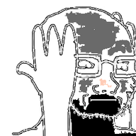 animated closed_mouth distorted finna glasses hand hands_up schizo soyjak stubble variant:soyak // 237x239 // 478.3KB