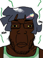 closed_mouth clothes flies fnf_pedo girl glasses grey_hair hair hair_clip lips map_(pedophile) minus8 minus8_pedo minus8_pedo_nigger nigger pedophile series:esl_pedo_league shitskin stinky stubble subvariant:chudjak_front subvariant:chudplier sweat_stain sweating tank_top variant:chudjak variant:markiplier_soyjak woman yellow_sclera // 600x800 // 264.2KB