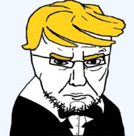 angry arm balding beard blond chud closed_mouth clothes donald_trump evil glasses hair mugshot president qa_(4chan) redraw soyjak stubble subvariant:trump_mugshot suit template text thick_eyebrows tuxedo united_states variant:trumpjak white_skin wojak wrinkles yellow_hair // 883x900 // 273.2KB
