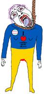 communism full_body hair hammer_and_sickle hanging i_love kyiv open_mouth rope soyjak stubble text tranny trans_flag trans_rights ukraine variant:bernd // 511x1074 // 99.1KB